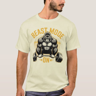 Beast Mode On – Bold Gym Warrior T-shirt Essential