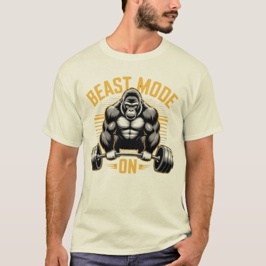 Beast Mode On – Bold Gym Warrior T-shirt Essential (Voorkant)