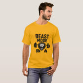 Beast Mode On – Fierce Lion Gym Motivation T-Shir T-shirt (Voorkant volledig)