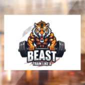 Beast Mode On – Fitness Workout T-Shirt Design Raamsticker (Vel 2)