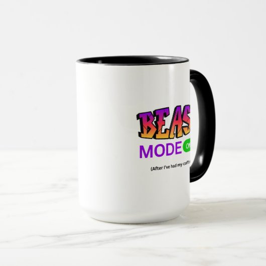 Beast Mode On – Funny Coffee Mug for Java Lovers Mok (Voorkant rechts)