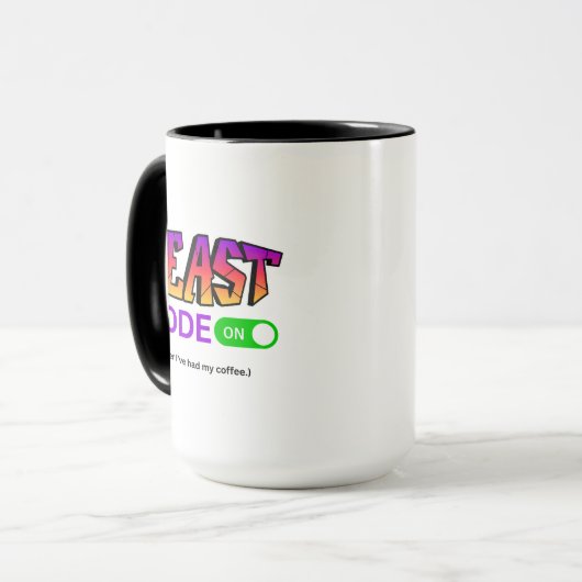 Beast Mode On – Funny Coffee Mug for Java Lovers Mok (Voorkant links)