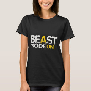Beast Mode On – Motivatie gym- en gameontwerp T-shirt