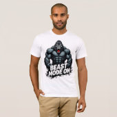 Beast Mode On – Power Unleashed Gym Tee T-shirt (Voorkant volledig)