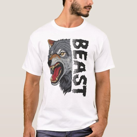 Beast Mode Wolf Tee T-shirt (Voorkant)