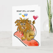 Beast nog steeds mijn hartenleeuw hart Kaart (Voorkant)