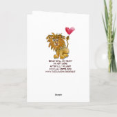 Beast nog steeds mijn hartenleeuw hart Kaart (Achterkant)