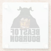 Beast Of Bourbon Glass Coaster Glazen Onderzetter (Achterkant)