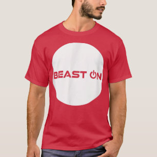 Beast op ontwerpcirkel Motif Gym Motivatie Fitnes T-shirt