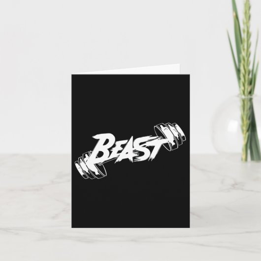 Beast Performance Motivation Graphic Kaart (Voorkant)