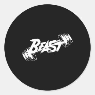 Beast Performance Motivation Graphic Ronde Sticker