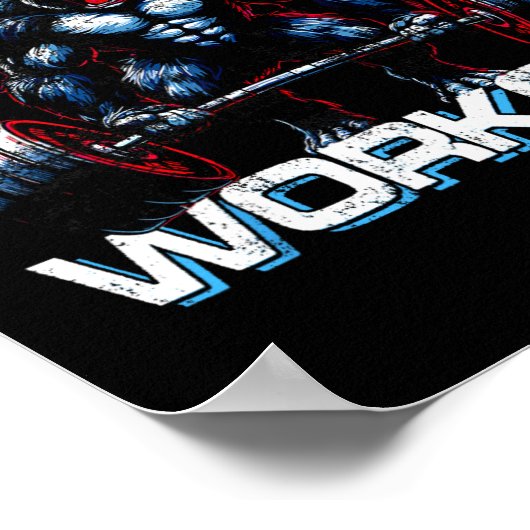 Beast Silverback Deadlift Gym Jokes Gorilla Workou Poster (Hoek)