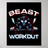 Beast Silverback Deadlift Gym Jokes Gorilla Workou Poster (Voorkant)