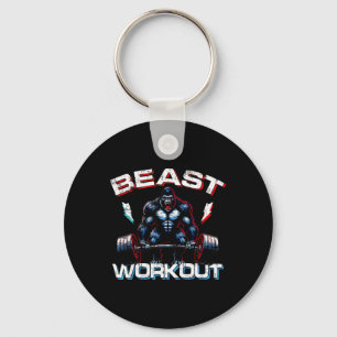 Beast Silverback Deadlift Gym Jokes Gorilla Workou Sleutelhanger