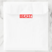Beast Stempel Ronde Sticker (Tas)