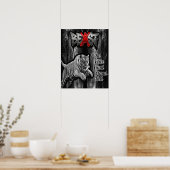 BEAST Tijgerprint, Waarde Poster Papier (Halfglans (Keuken)