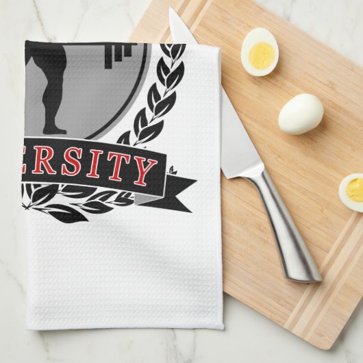 Beast University Bodybuilding Kitchen Towel Theedoek (Quarter Fold)