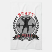 Beast University Bodybuilding Kitchen Towel Theedoek (Verticaal)