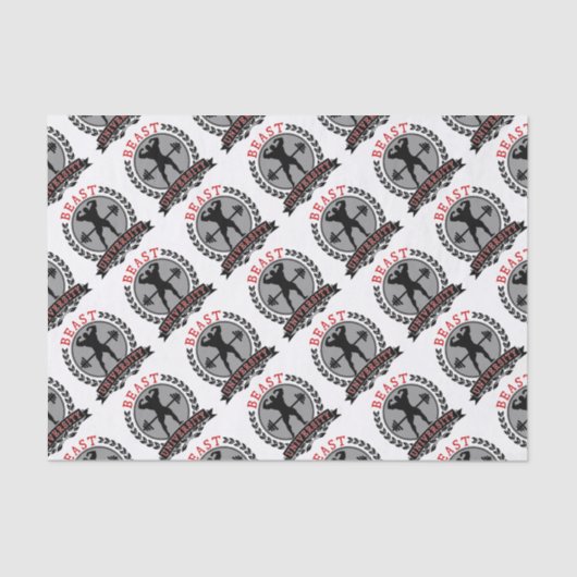 Beast University Bodybuilding Tissuepapier (Voorkant)