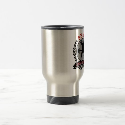 Beast University Bodybuilding Travel Mug Reisbeker (Center)