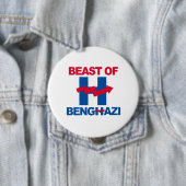 BEAST VAN BENGHAZI - Anti-Hillary - Ronde Button 4,0 Cm (In situ)