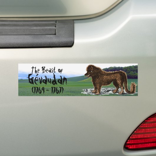 Beast van de Bumpersticker van Gévaudan (Op auto)