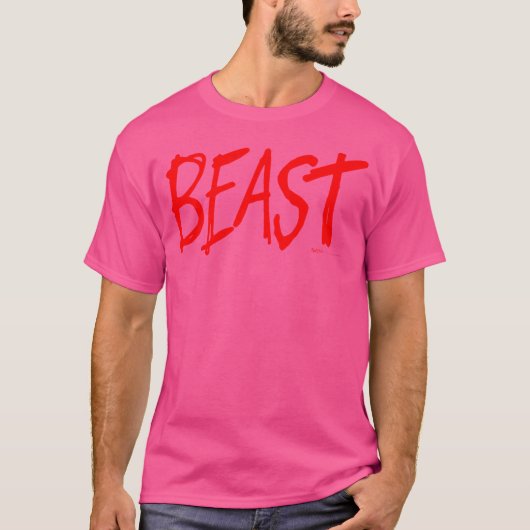 Beast Work Out Gewichtheffen Gym T-shirt (Voorkant)