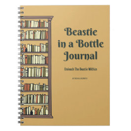Beastie in een klein flesje notitieboek
