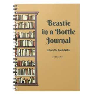 Beastie in een klein flesje notitieboek