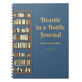 Beastie in een klein flesje notitieboek
