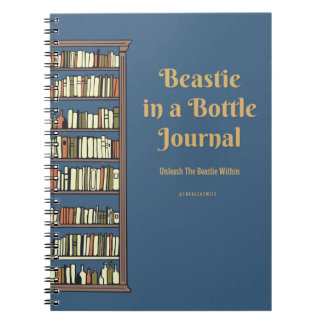 Beastie in een klein flesje notitieboek