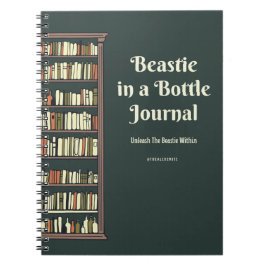Beastie in een klein flesje notitieboek