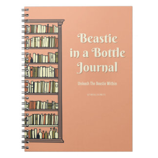 Beastie in een klein flesje notitieboek