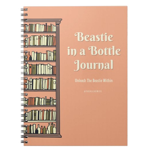 Beastie in een klein flesje notitieboek (Voorkant)