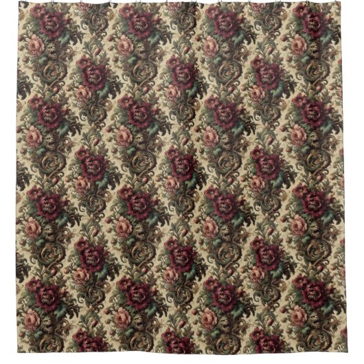 Beastly Bouquet – Gotisch Victoriaans Douchegordijn (Voorkant)