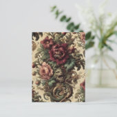 Beastly Bouquet – Gotisch Victoriaans Feestdagenkaart (Staand voorkant)