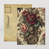 Beastly Bouquet – Gotisch Victoriaans Feestdagenkaart (Voorkant / Achterkant)