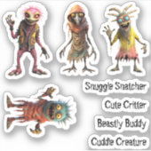 Beastly Buddy en vriend monsters 1 Sticker (Voorkant)