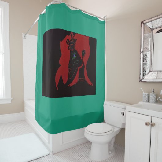 Beastmaster Queen Douchegordijn (In situ)