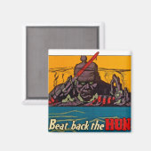 Beat Back the Hun Hun Magneet (Voorkant / Achterkant)