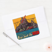 Beat Back the Hun Hun Vierkante Sticker (Envelop)
