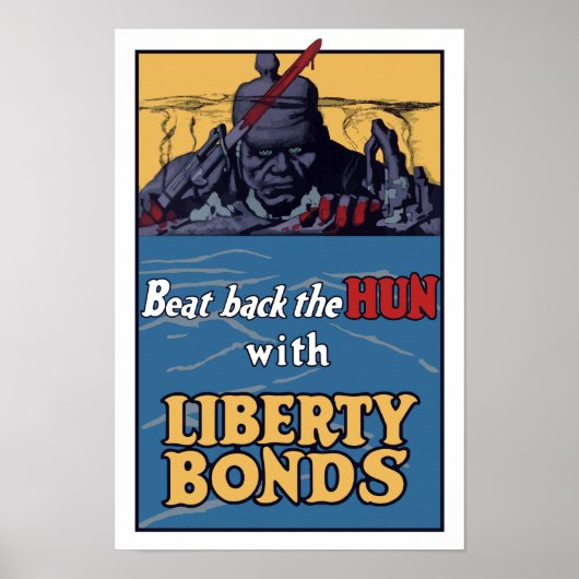 Beat Back the Hun — WW1 Poster (Voorkant)