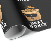 Beat Boxer Funny Beatboxer Box Pun Dark BG Cadeaupapier (Rol Hoek)