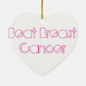 Beat Breast Cancer Keramisch Ornament (Achterkant)