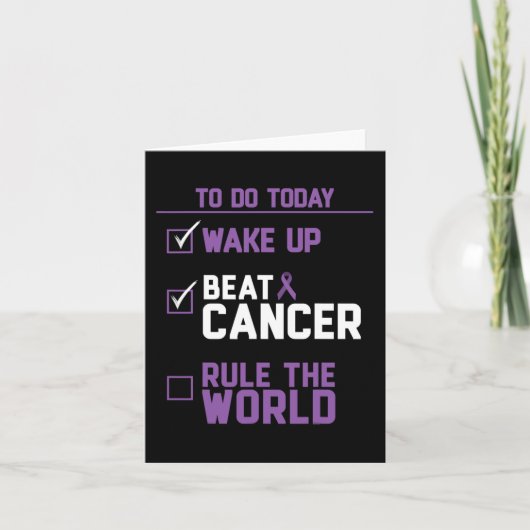 Beat Cancer heerst over de wereld Kaart (Voorkant)
