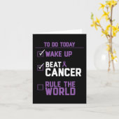 Beat Cancer heerst over de wereld Kaart (Gele Bloem)