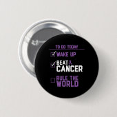 Beat Cancer heerst over de wereld Ronde Button 5,7 Cm (Voorkant /achterkant)
