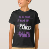 Beat Cancer heerst over de wereld T-shirt (Voorkant)