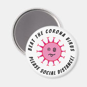 Beat Corona Virus Magnet (Voorkant / Achterkant)