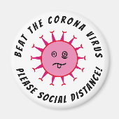 Beat Corona Virus Magnet (Voorkant)